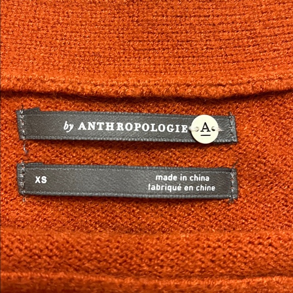 NWOT Anthropologie Colma Tunic Sweater in Orange Size XS - Picture 3 of 9
